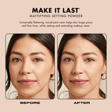 make it last setting powder  before and after