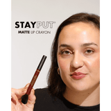 Demonstration video for: Stay Put Matte Lip Crayon