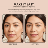make it last setting powder  before and after 