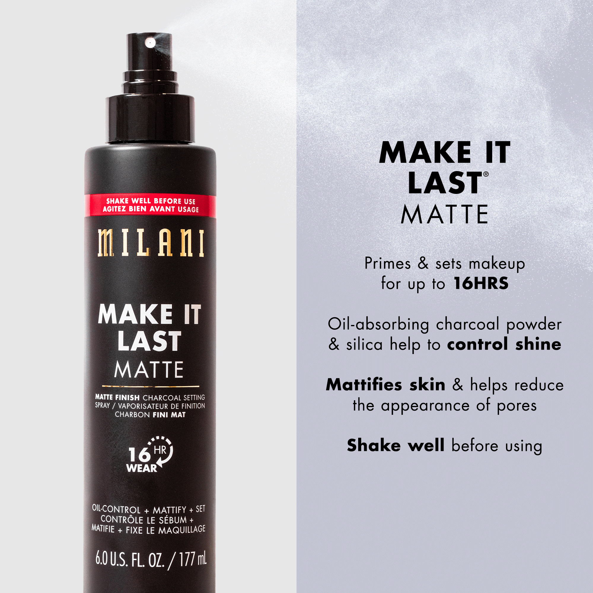 Matte Last Make It Last Matte - Matte Finish Charcoal Setting Spray Jumbo Size
