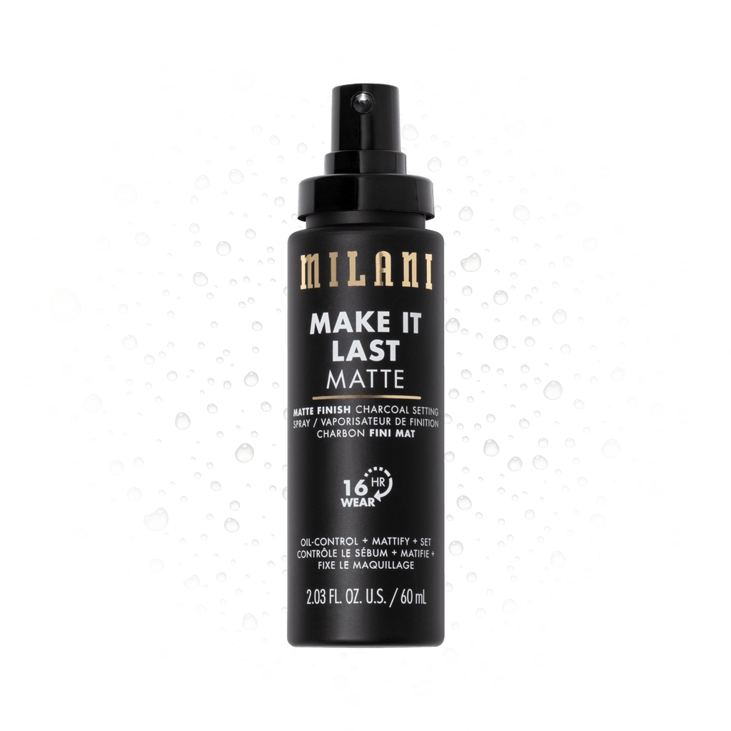 Milani Make It Last Matte charcoal finish setting spray bottle